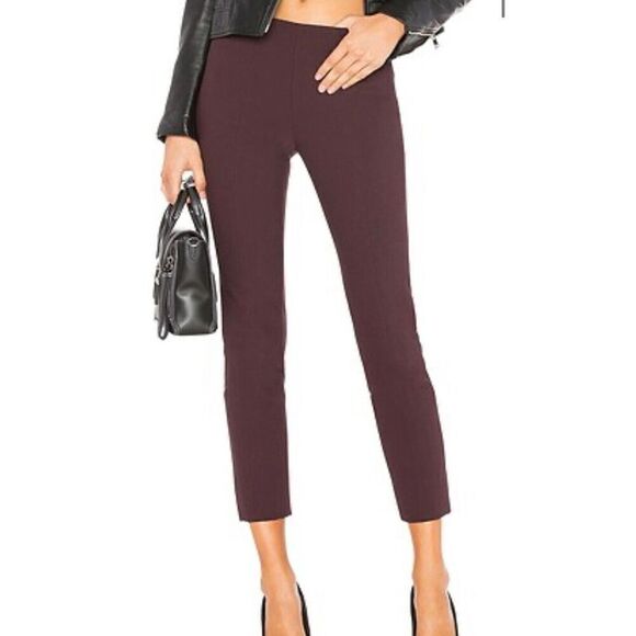 Vince Ponte Legging Front Seam Stitch Womens XS Black Cherry Skinny Stretch Pant - Picture 1 of 10